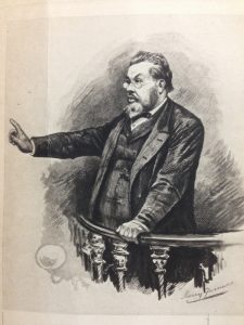 An etching of Charles Haddon Spurgeon