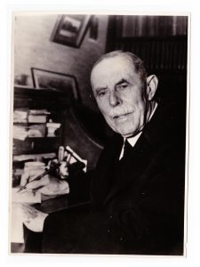 FWB at his writing-desk, 1953