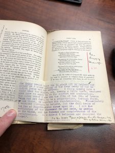 FW Boreham's notes within Goldwin Smith's book on Cowper