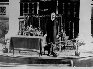 FWB wearing his preaching jacket in Hobart Baptist Tabernacle, Tasmania