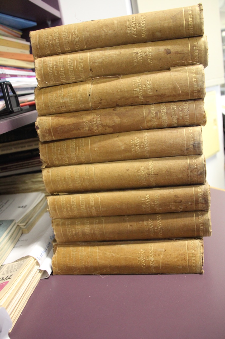 F.W. Boreham's 9 volume set of Matthew Henry's commentary on the Bible