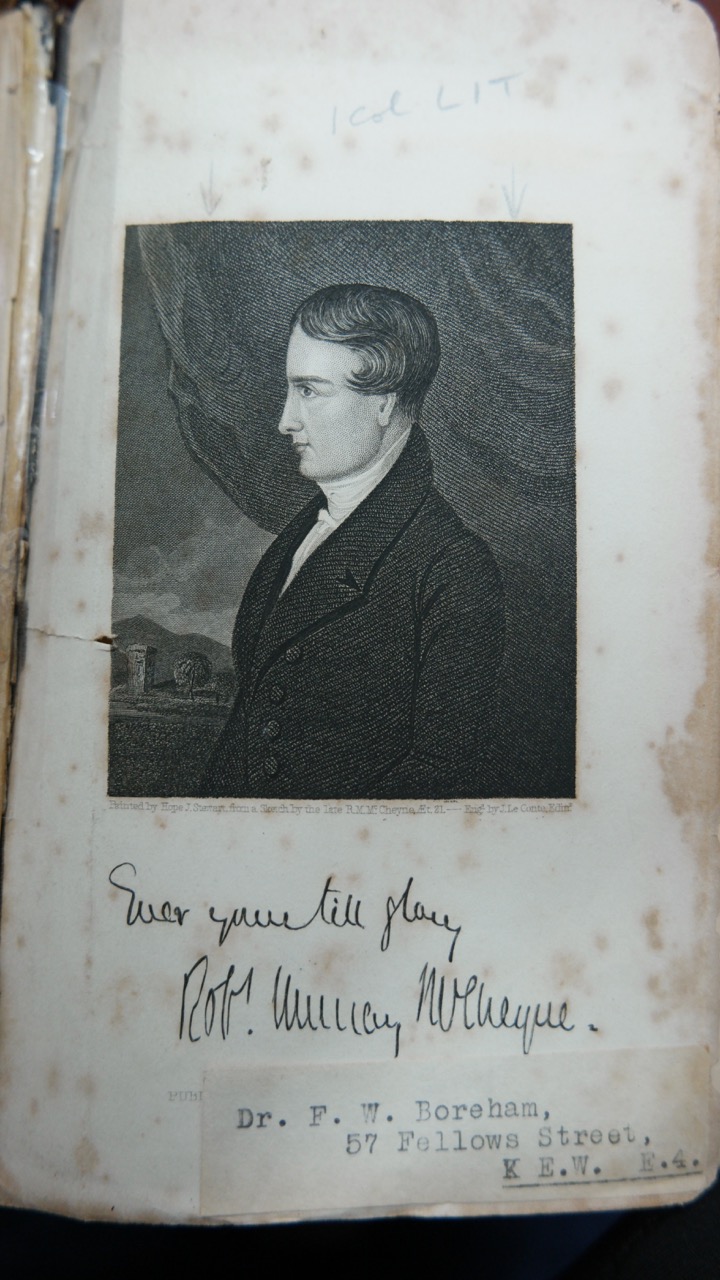 The etching of RMMc inside the Memoir of Robert Murray McCheyne